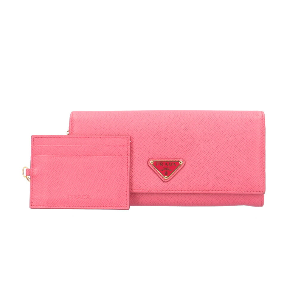 プラダ サフィアーノ 長紙入れ プラダ なめし革 1MH132 レディース PRADA 中古