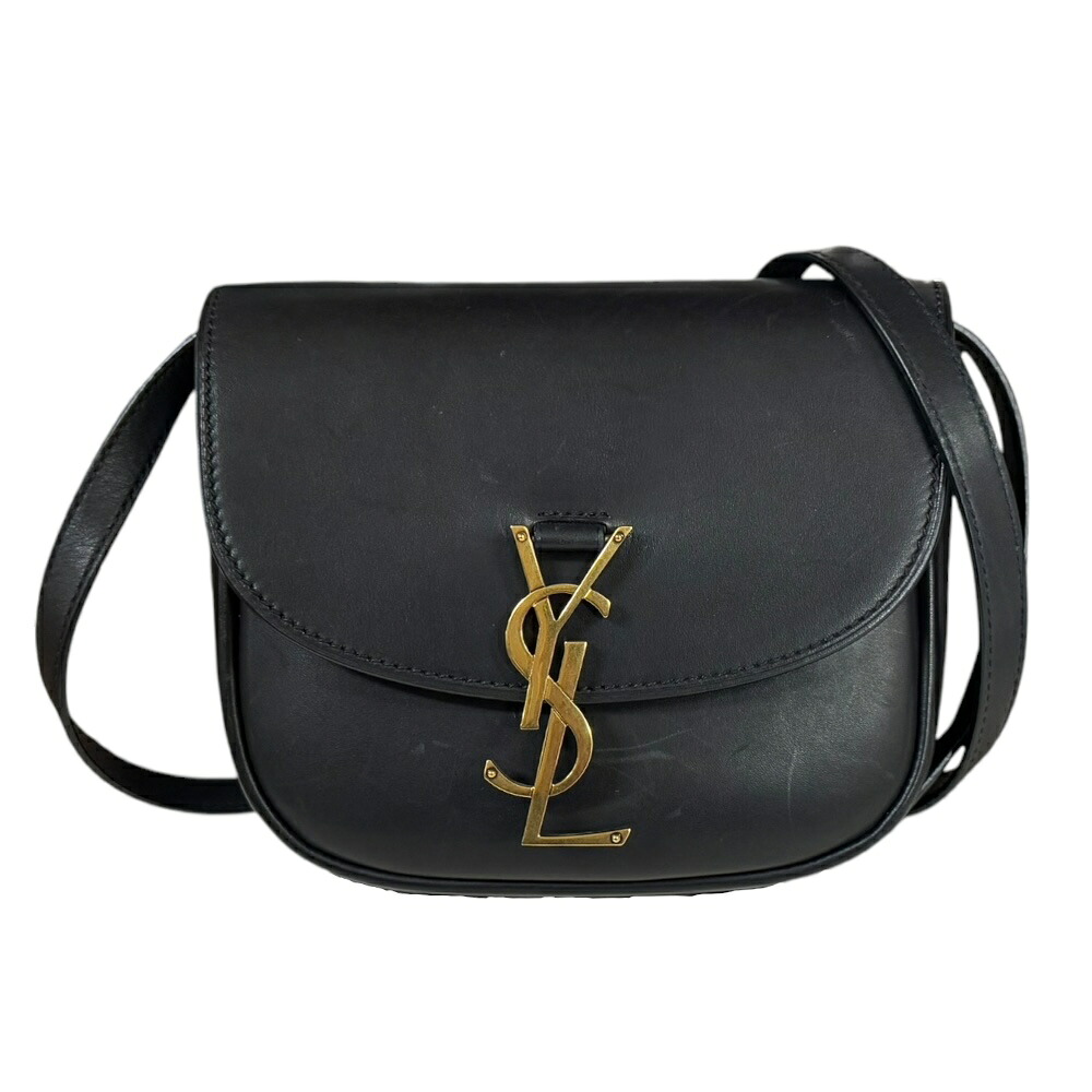 サンローラン カイア スモール ショルダーバッグ サンローラン レザー 619740 ブラック レディース SAINT LAURENT 中古|R&K リサイクルキング
