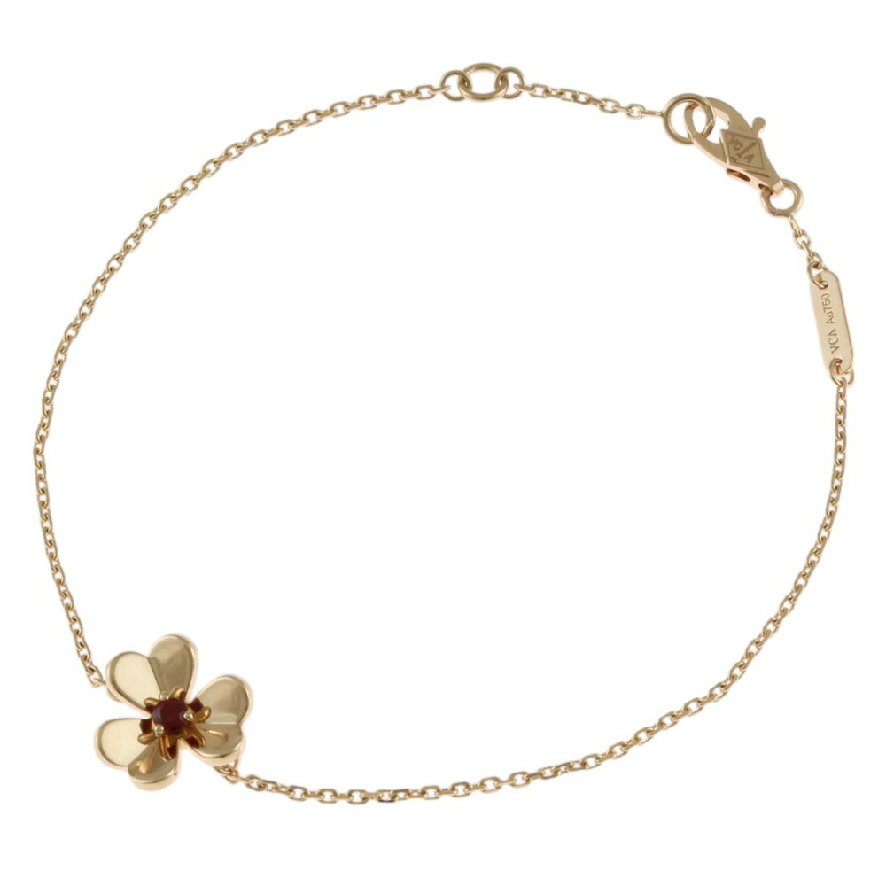 ヴァンクリーフ＆アーペル フリヴォル ブレスレット ヴァンクリーフ＆アーペル 18金 ルビー レディース Van Cleef & Arpels 中古フラワー 花