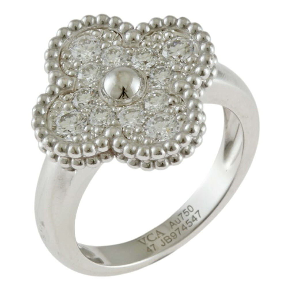 ヴァンクリーフ&アーペル ヴィンテージ リング 指輪 ヴァンクリーフ&アーペル 7号 18金 ダイヤモンド レディース Van Cleef & Arpels 中古フラワー 花|R&K リサイクルキング