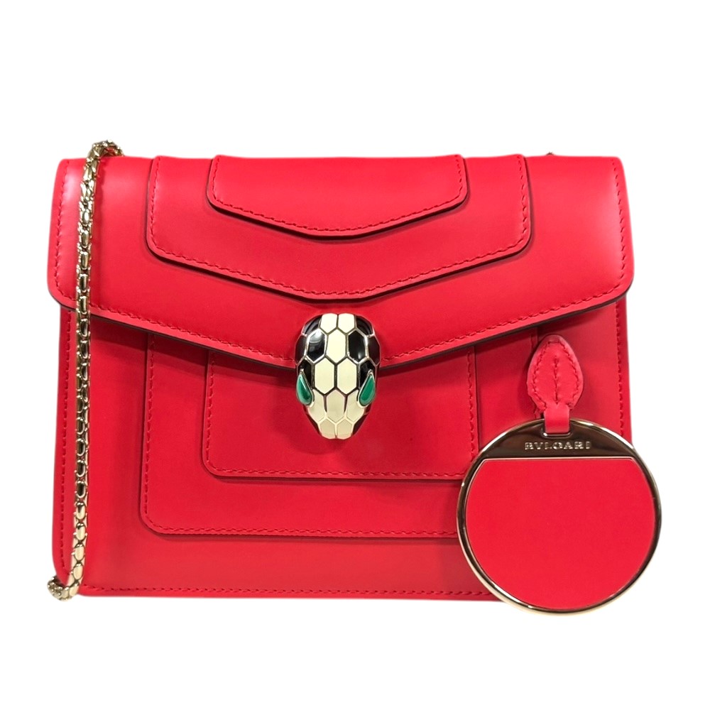 BVLGARI セルペンティ エリプス レザー 2way バッグ BVLGARI ブルガリ セルペンティ エリプス ハンドバッグ