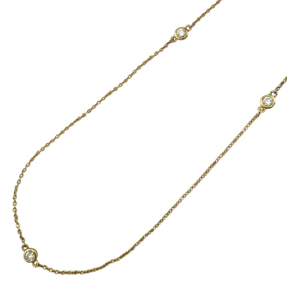 ティファニー バイザヤード 5P ネックレス ティファニー 18金 ダイヤモンド レディース TIFFANY&Co. 中古