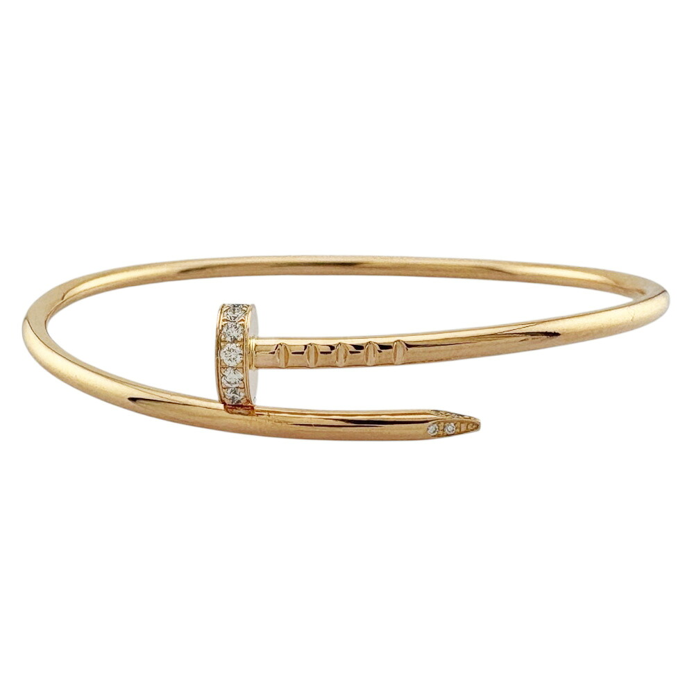 カルティエ ジュストアンクル バングル カルティエ 18金 ダイヤモンド レディース CARTIER 中古
