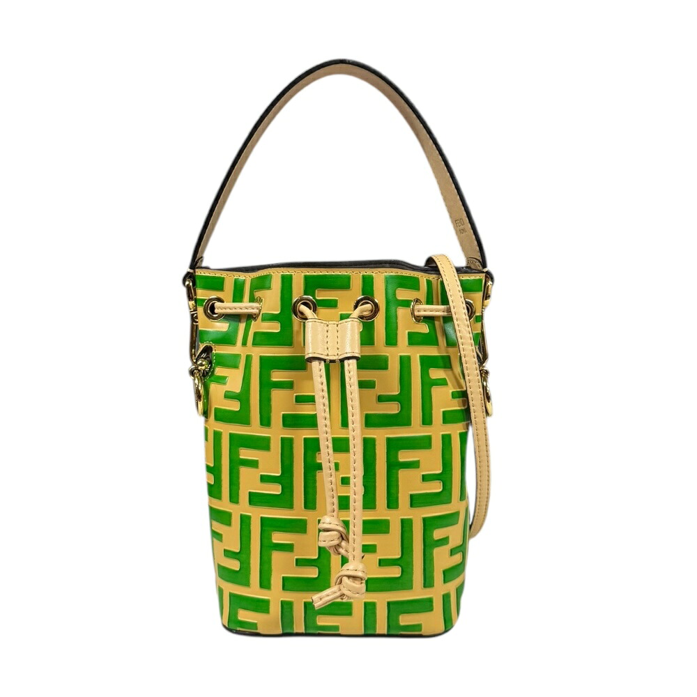 フェンディ ミニモントレゾール ショルダーバッグ フェンディ なめし革 8BS010 ベージュ レディース FENDI 中古