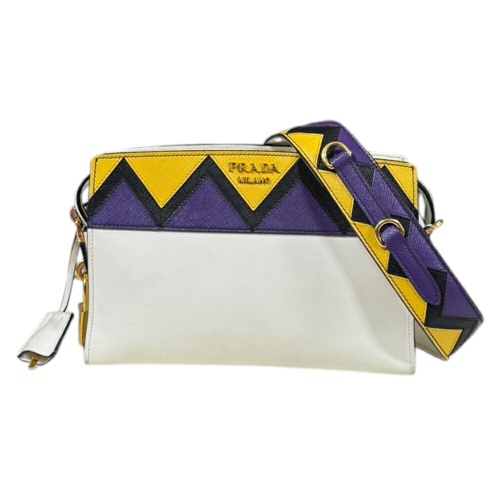 プラダ ショルダーバッグ プラダ なめし革 1BH049 白いこと レディース PRADA 中古