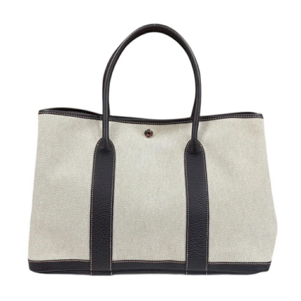 エルメス ガーデンパーティPM トートバッグ エルメス トワルアッシュ ベージュ レディース HERMES 中古