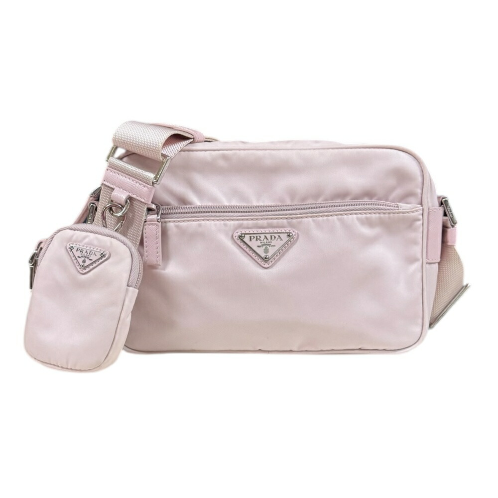 プラダ ショルダーバッグ プラダ リナイロン 1BC167 サクラ色 レディース PRADA 中古