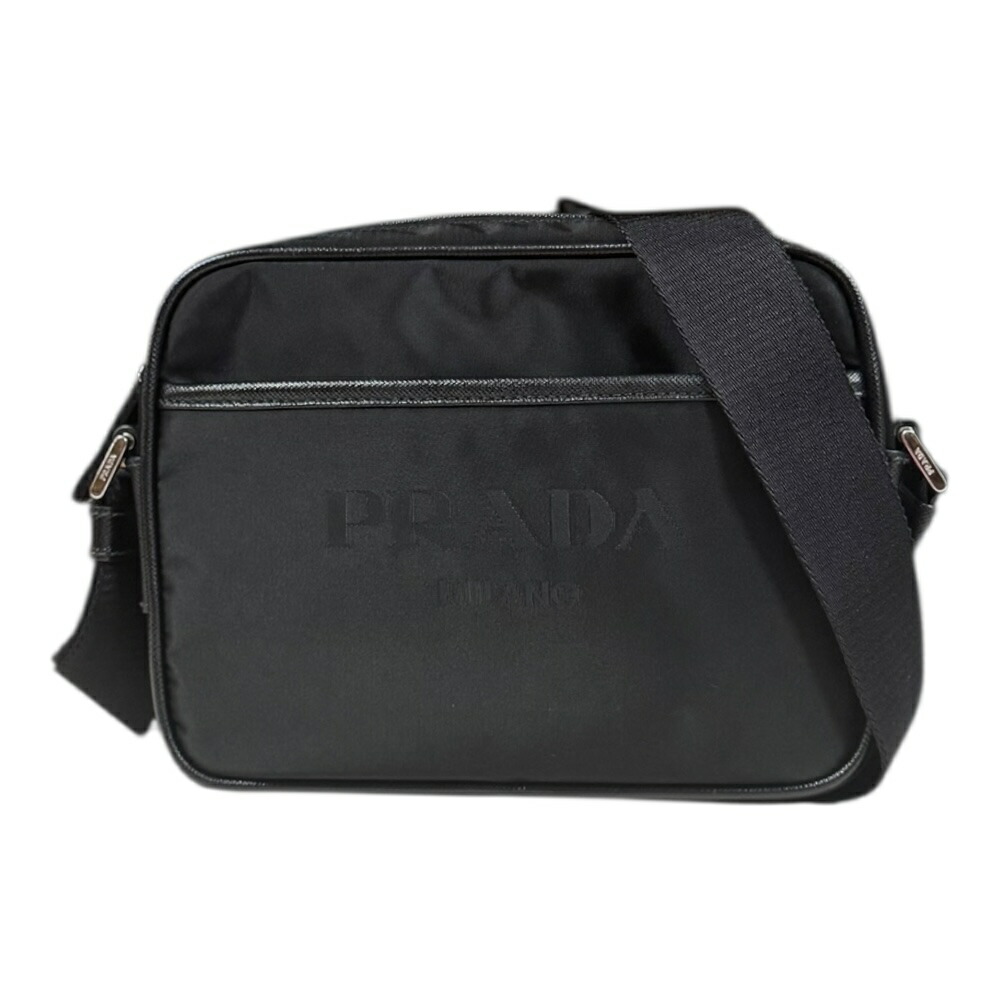 楽天市場】プラダ ショルダーバッグ ブラック ナイロン 中古 斜