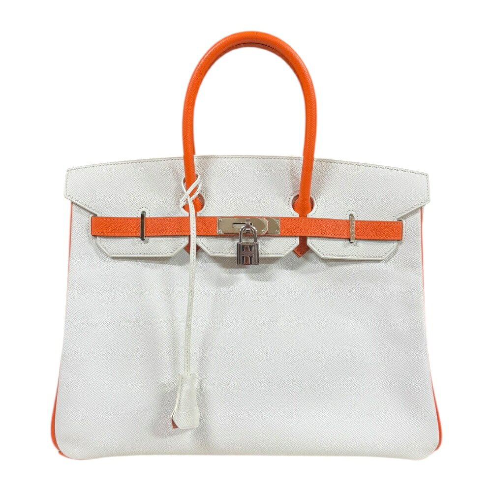 エルメス パーソナルオーダー バーキン35 ハンドバッグ エルメス ヴォーエプソン ホワイト レディース HERMES 中古