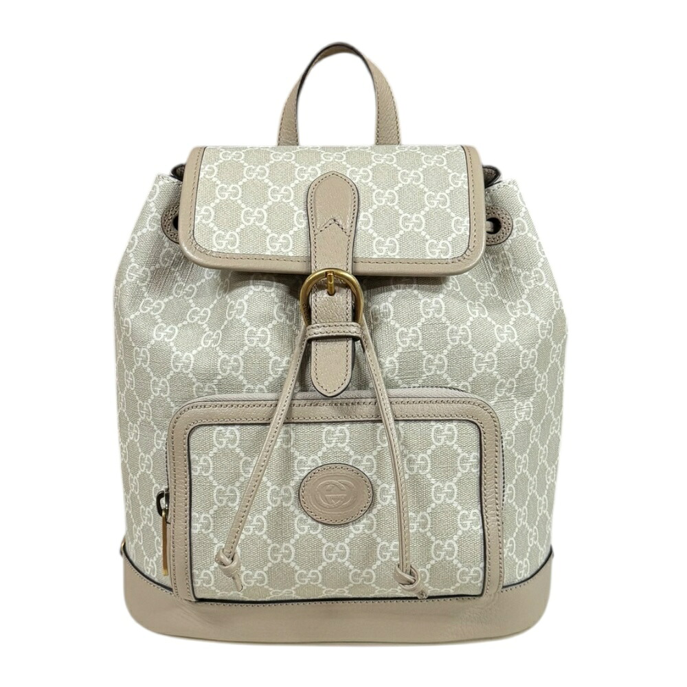 グッチ インターロッキングG 背嚢・デイパック グッチ GGスプリームキャンバス 674147 レディース GUCCI 中古