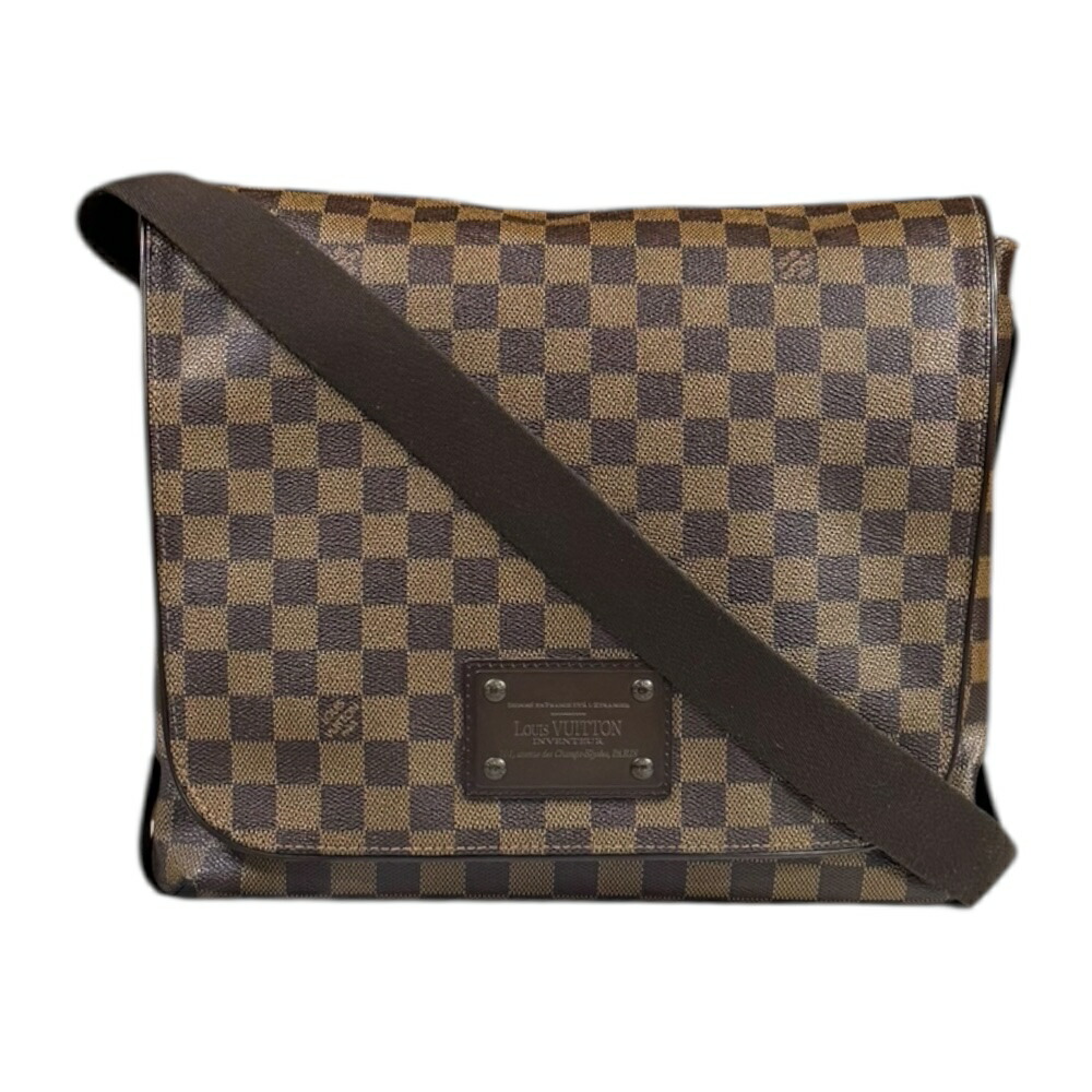 ルイヴィトン ブルックリンMM ダミエ ショルダーバッグ ルイヴィトン ダミエキャンバス N51211 ブラウン ユニセックス LOUIS VUITTON 中古