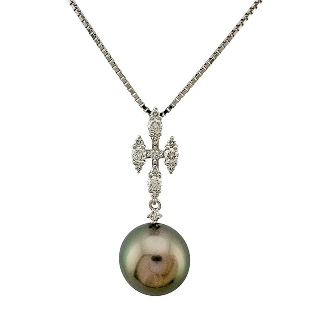 楽天市場】タサキ TASAKI K18YG パール ダイヤモンド ネックレス 42cm