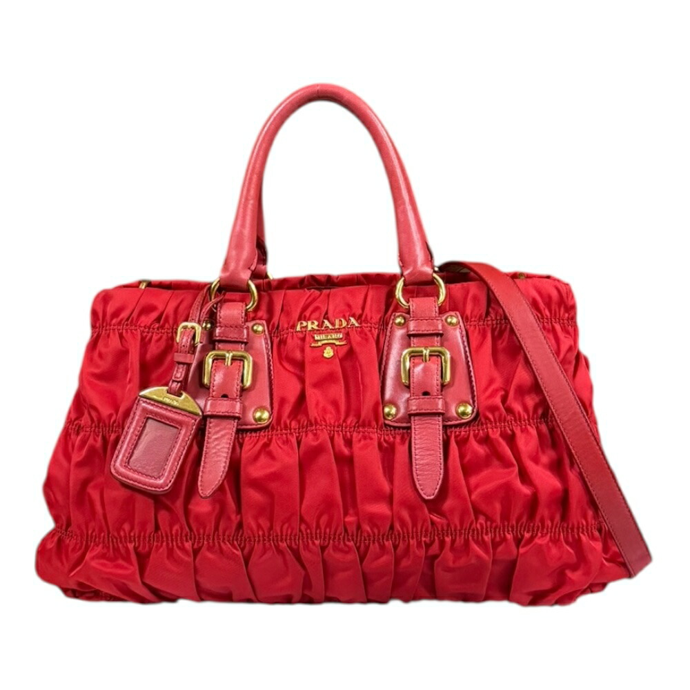 プラダ ショルダーバッグ プラダ ナイロン BN2346 レッド レディース PRADA 中古2way｜Ｒ＆Ｋ　リサイクルキング