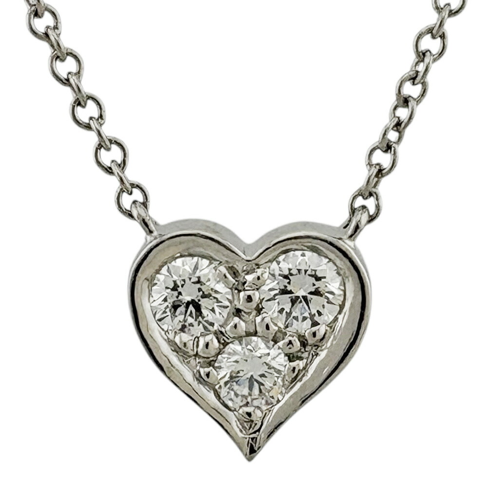 ティファニー センチメンタルハート ネックレス ティファニー Pt950プラチナ ダイヤモンド レディース TIFFANY&Co. 中古