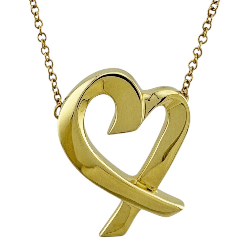 ティファニー　ラビングハートネックレス　K18WG ダイヤモンド9石 TIFFANY&Co. ティファニー ラビングハート ダイヤモンド ネックレス