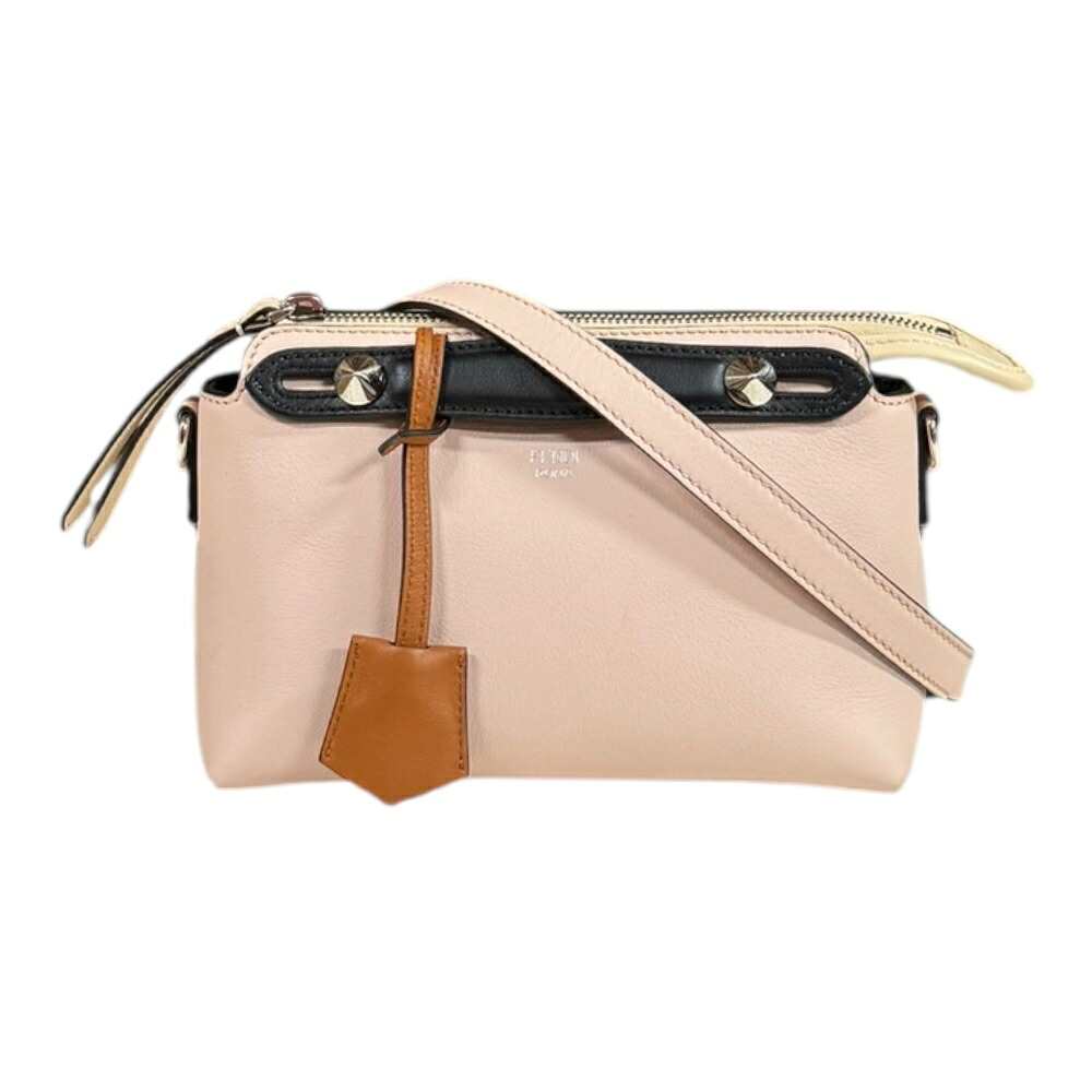 フェンディ バイザウェイミニ ショルダーバッグ フェンディ レザー 8BL145 ピンク レディース FENDI 中古2way