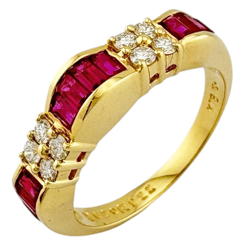 楽天市場】ミキモト MIKIMOTO K18YG ルビー ダイヤモンド リング