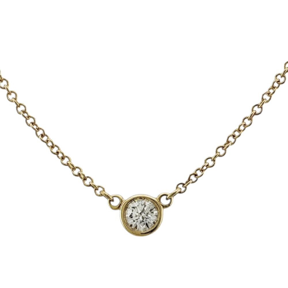 ティファニー バイザヤード 約0.12ct ネックレス ティファニー 18金 ダイヤモンド レディース TIFFANY&Co. 中古