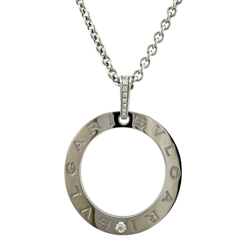 ブルガリ ロゴラージ カーブサークル ネックレス ブルガリ 18金 ダイヤモンド レディース BVLGARI 中古