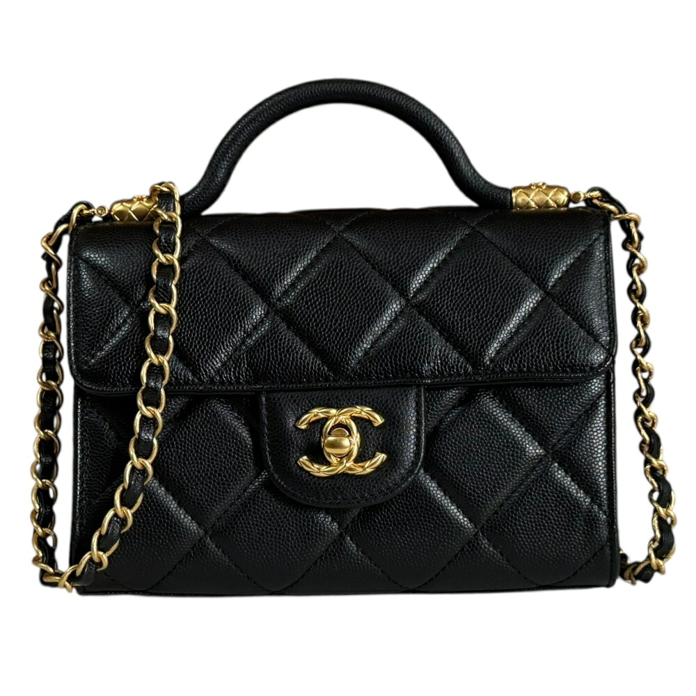 シャネル ミニマトラッセ ショルダーバッグ シャネル キャビアスキン AS4956 ブラック レディース CHANEL 中古チェーン｜Ｒ＆Ｋ　リサイクルキング