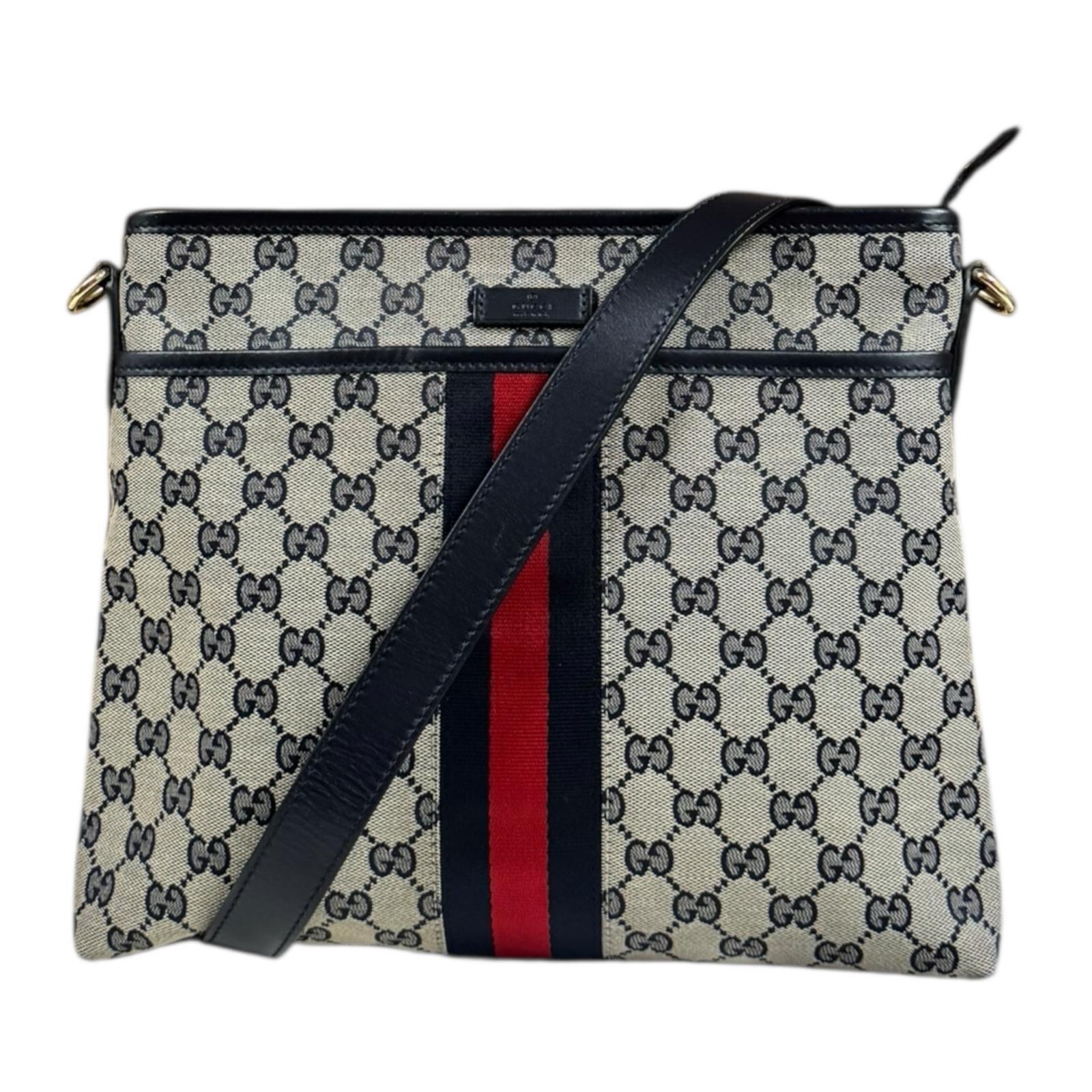 グッチ シェリー酒 ショルダーバッグ グッチ GG帆布 388926 米国海軍 レディース GUCCI 中古