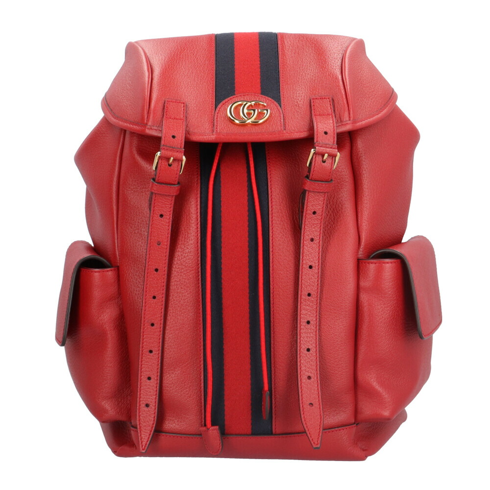 グッチ ウェブストライプ 並み並み オフィディア 背嚢・デイパック グッチ なめし革 598140 レディース GUCCI 中古