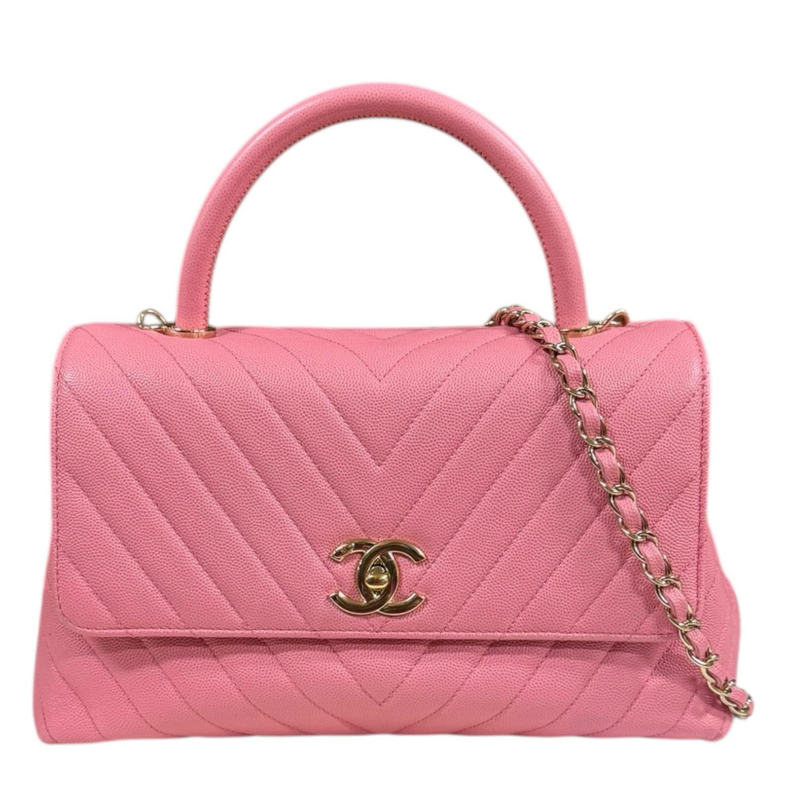 シャネル ココハンドル29 Vステッチ ショルダーバッグ シャネル キャビアスキン A92991 ピンク レディース CHANEL 中古2way｜Ｒ＆Ｋ　リサイクルキング