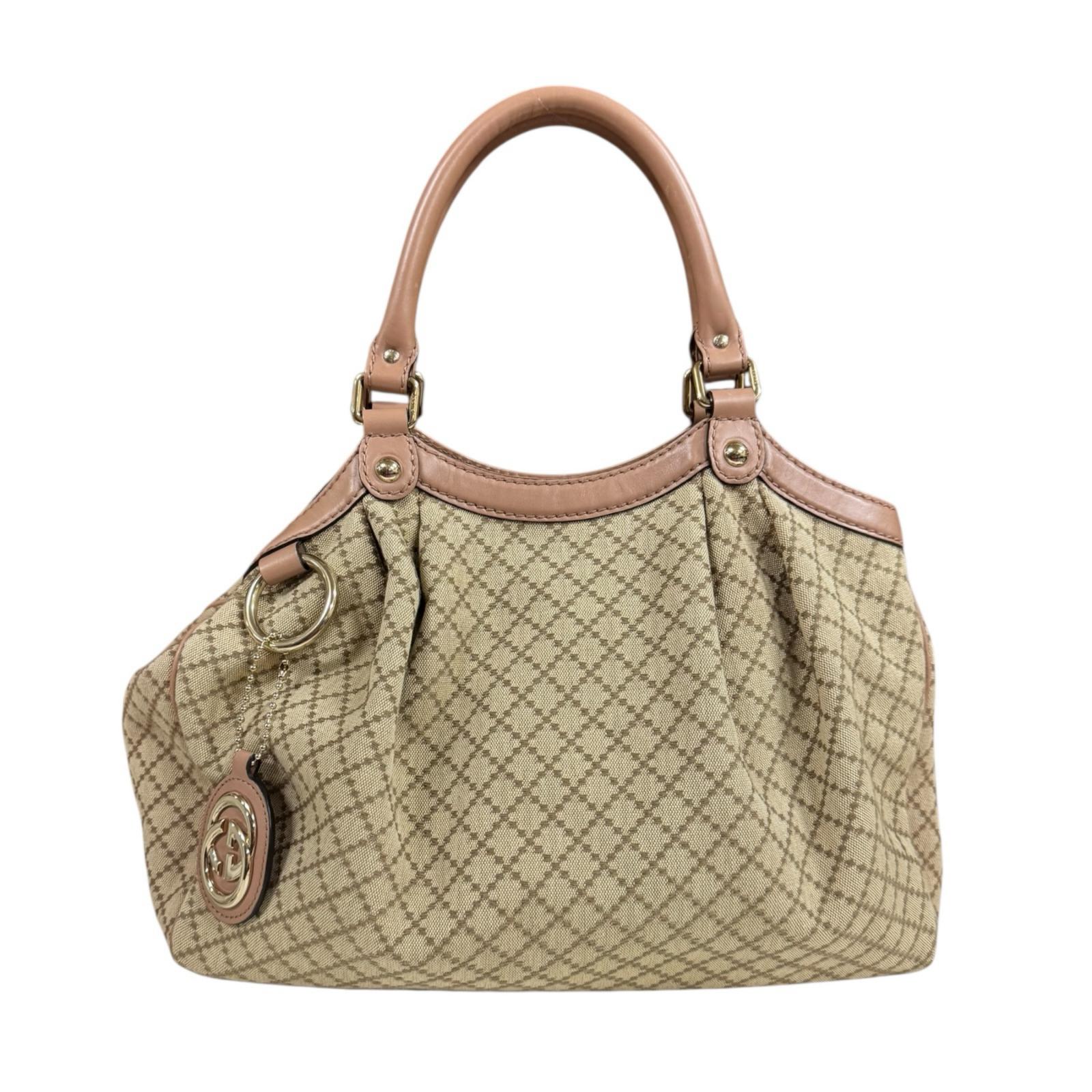 グッチ ディアマンテ ハンドバッグ グッチ キャンバス 211944 ベージュ レディース GUCCI 中古