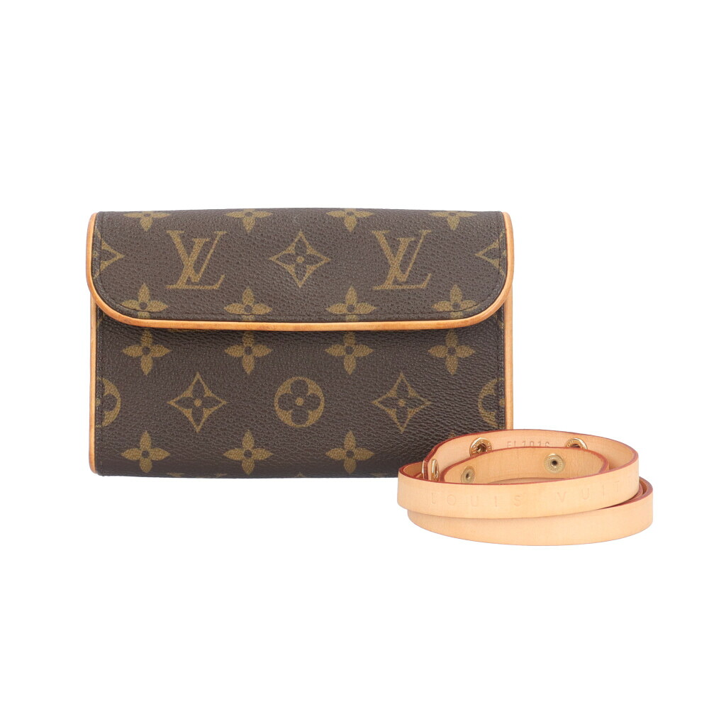 ルイヴィトン ポシェットフロランティーヌ モノグラム 酉の方角御徒面子 ルイヴィトン  モノグラム帆布 M51855 赤銅色 レディース LOUIS VUITTON 中古