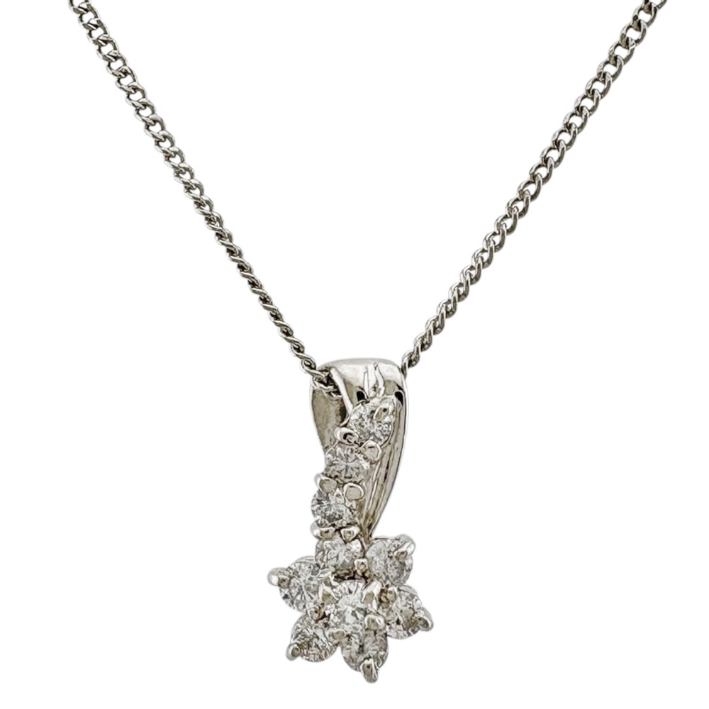 【30%OFF 7/4~7/25】 ネックレス Pt850プラチナ ダイヤモンド 0.30ct レディース 中古|R&K リサイクルキング