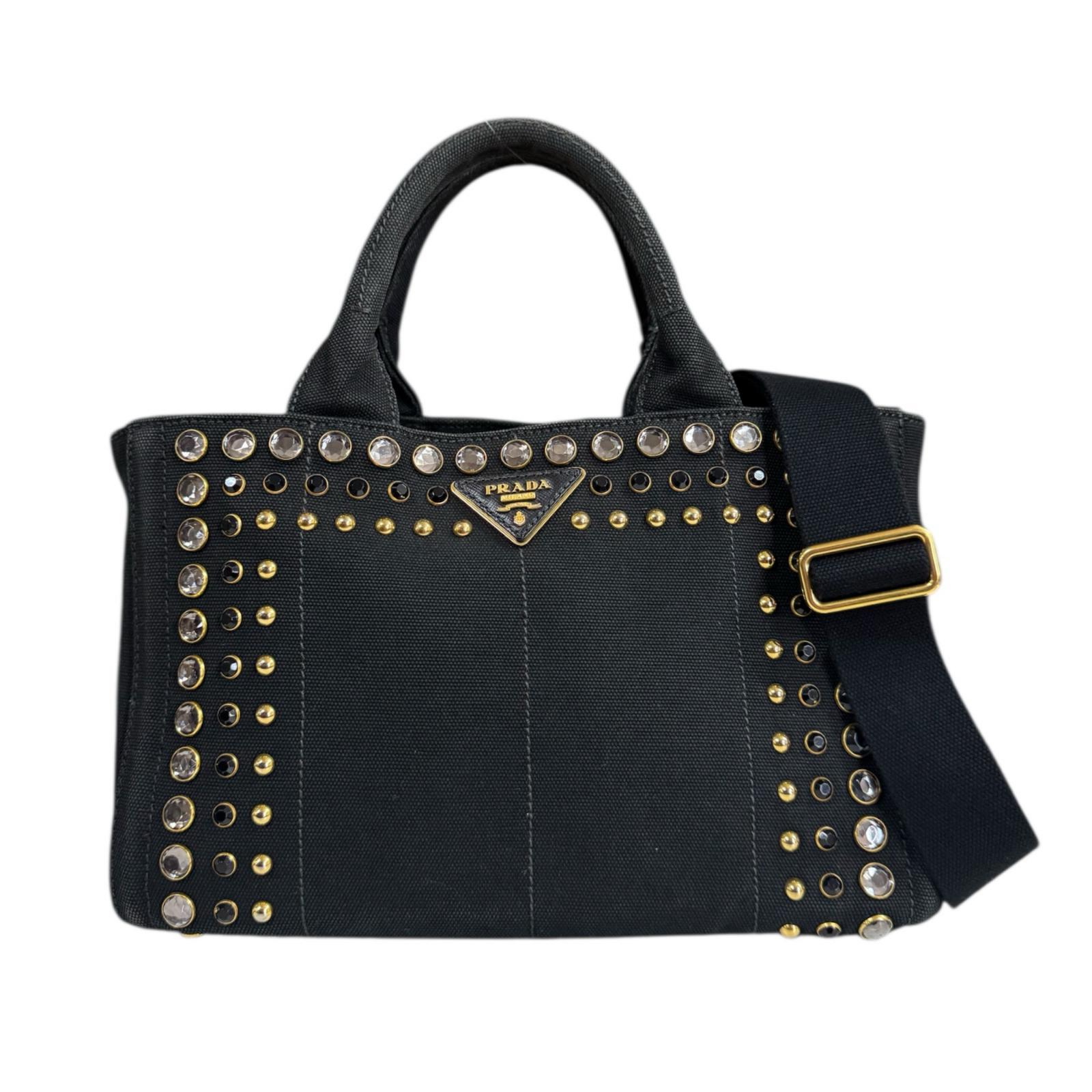 楽天市場】【バッグ】PRADA プラダ CANAPA カナパ ビジュー 2WAY