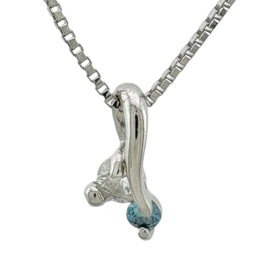 ネックレス Pt850プラチナ ダイヤモンド 0.1ct レディース 中古