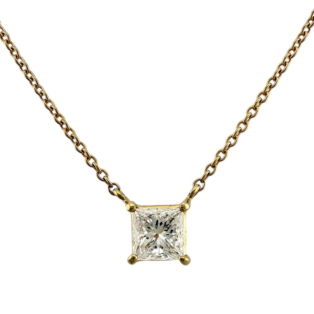 ネックレス 18金 ダイヤモンド 0.340ct レディース 中古鑑定書付き 0.340 D-VVS1-SQ