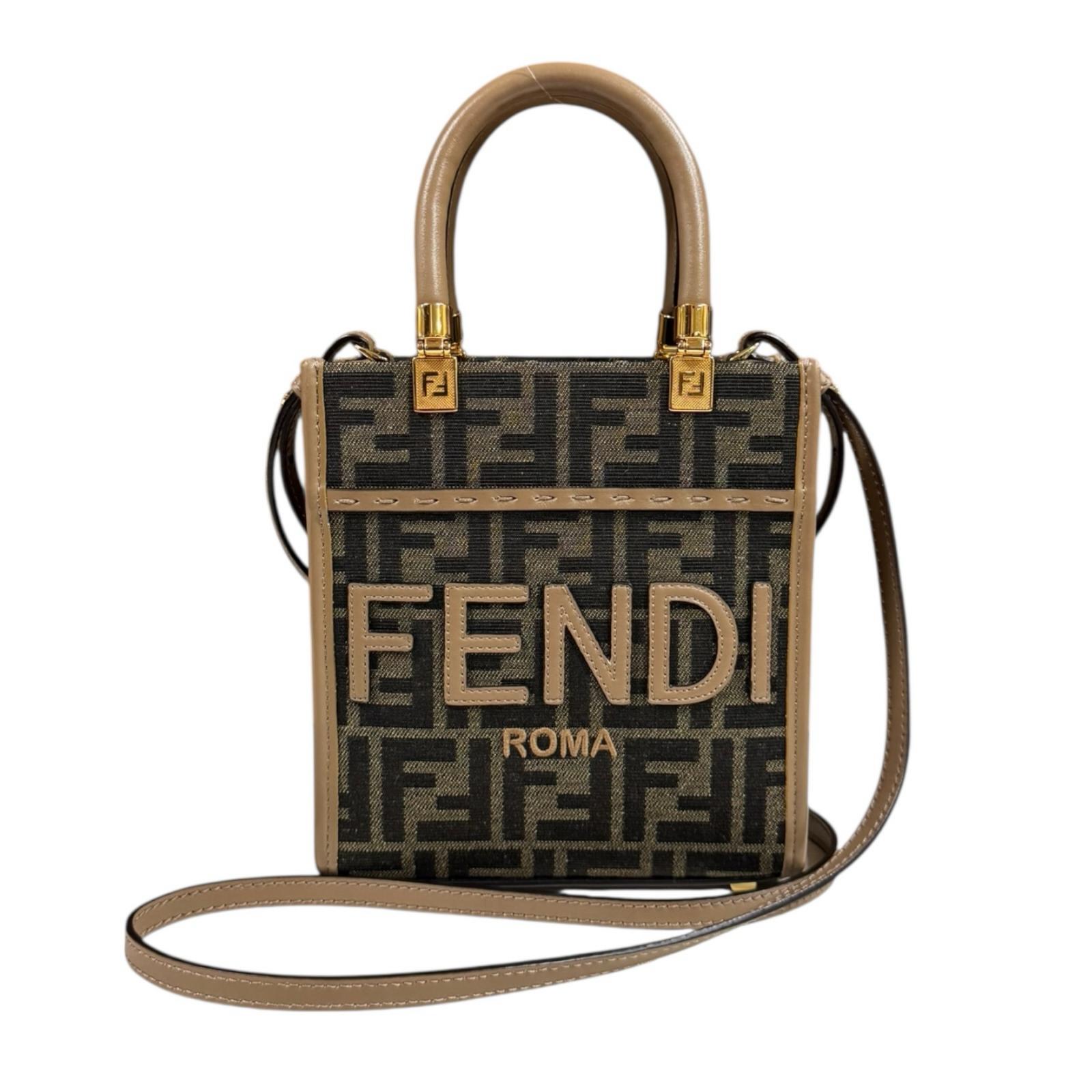 フェンディ サンシャインショッパースモール ズッカ ショルダーバッグ フェンディ 8BS092 ブラウン レディース FENDI 中古2way|R&K リサイクルキング