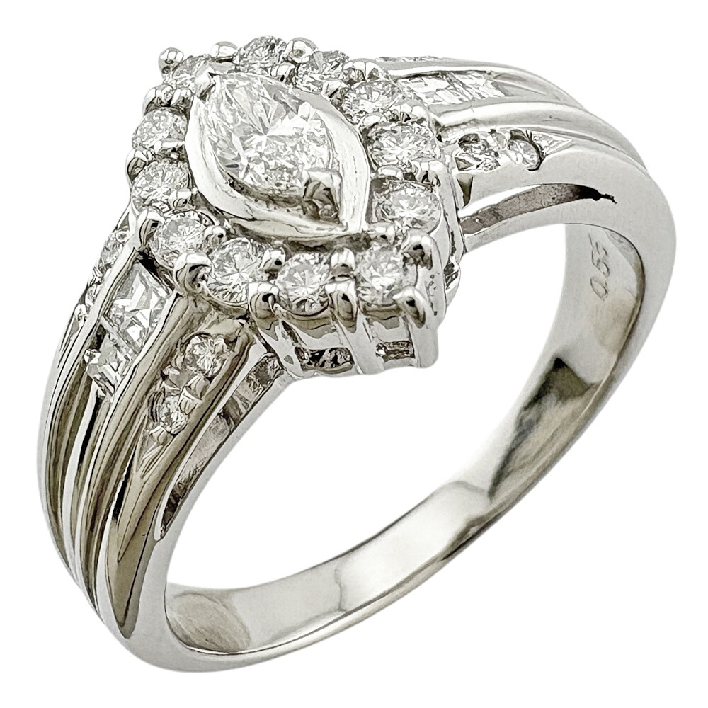 【30%OFF 7/4～7/25】 リング 指輪 17号 Pt900プラチナ ダイヤモンド 0.55ct レディース 中古｜Ｒ＆Ｋ　リサイクルキング