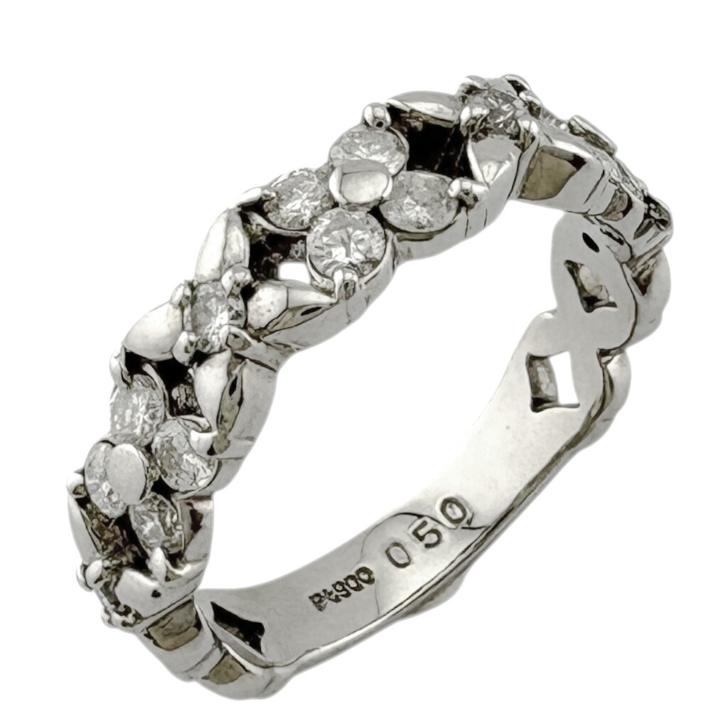 リング 指輪 11号 Pt900プラチナ ダイヤモンド 0.50ct レディース 中古