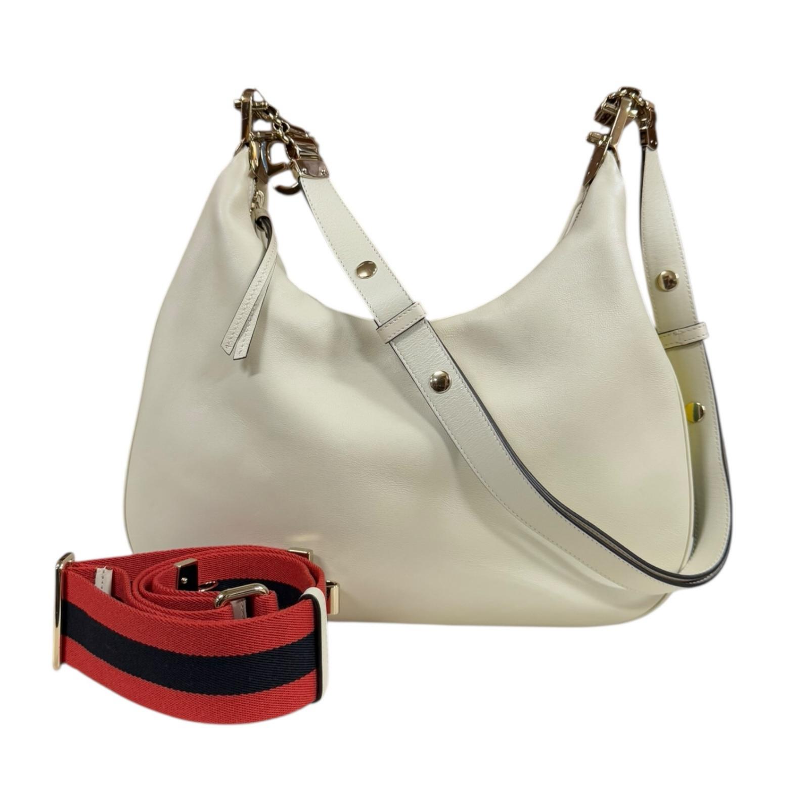 グッチ アタッシェ 並み並み ショルダーバッグ グッチ なめし革 702823 白いこと レディース GUCCI 中古2way