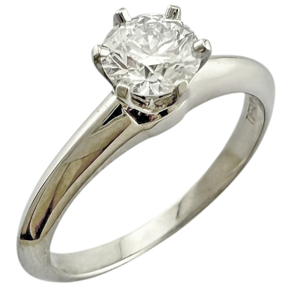 リング 指輪 9号 Pt950プラチナ ダイヤモンド 0.46ct レディース 中古