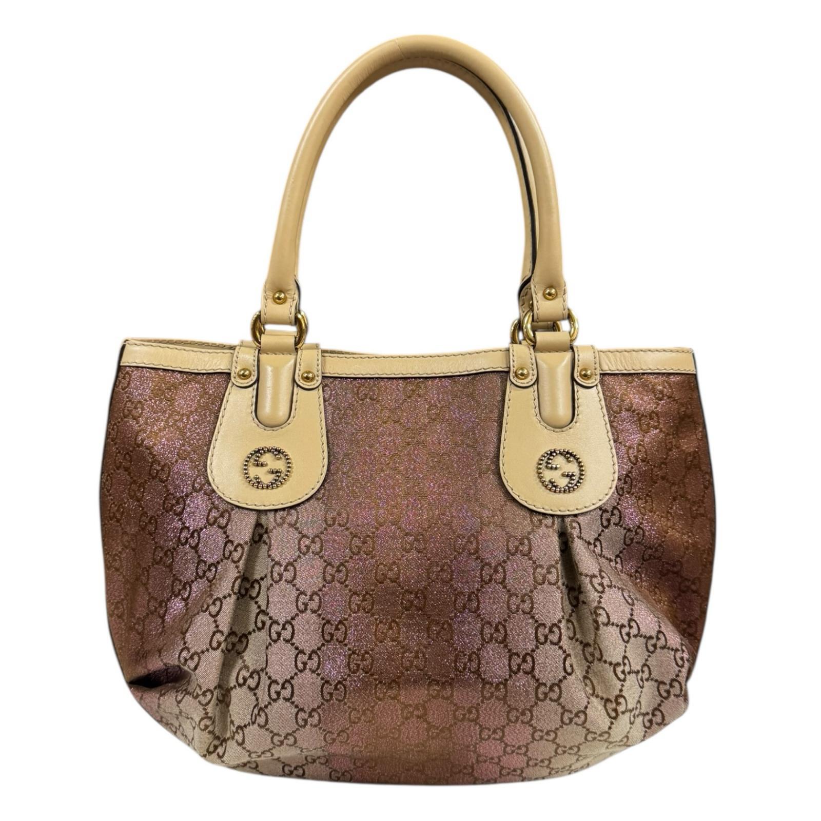 グッチ スカーレット インターロッキングG GGキャンバス ハンドバッグ グッチ GGキャンバス 269953 ベージュ レディース GUCCI 中古