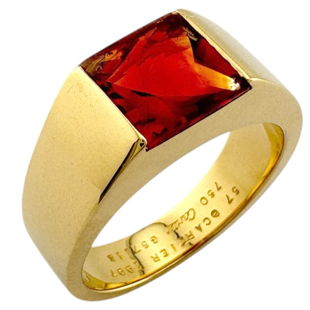 楽天市場】カルティエ タンクリング #51 シトリン リング・指輪 K18