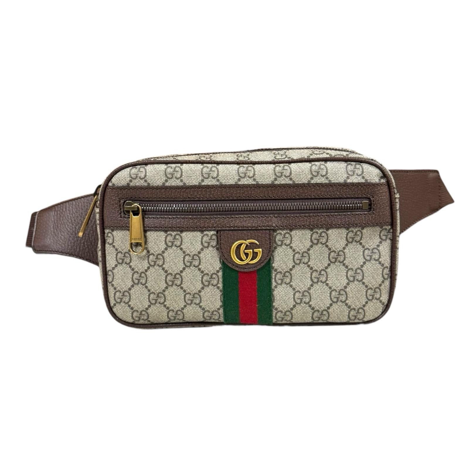グッチ GGベルトバッグ オフィディア ボディバッグ グッチ GGスプリームキャンバス 574796 ベージュ ユニセックス GUCCI 中古