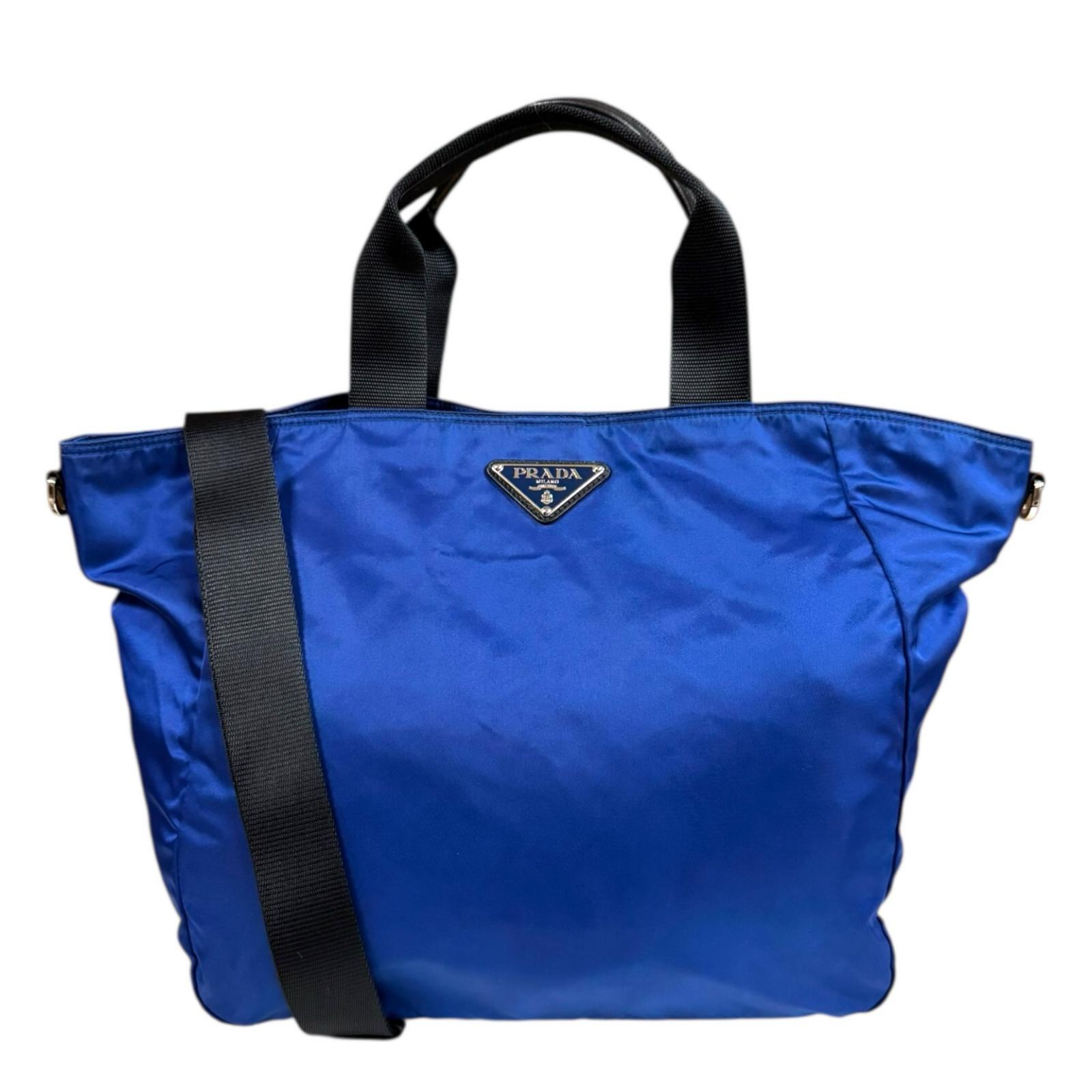 プラダ ショルダーバッグ プラダ ナイロン ブルー メンズ PRADA 中古2way