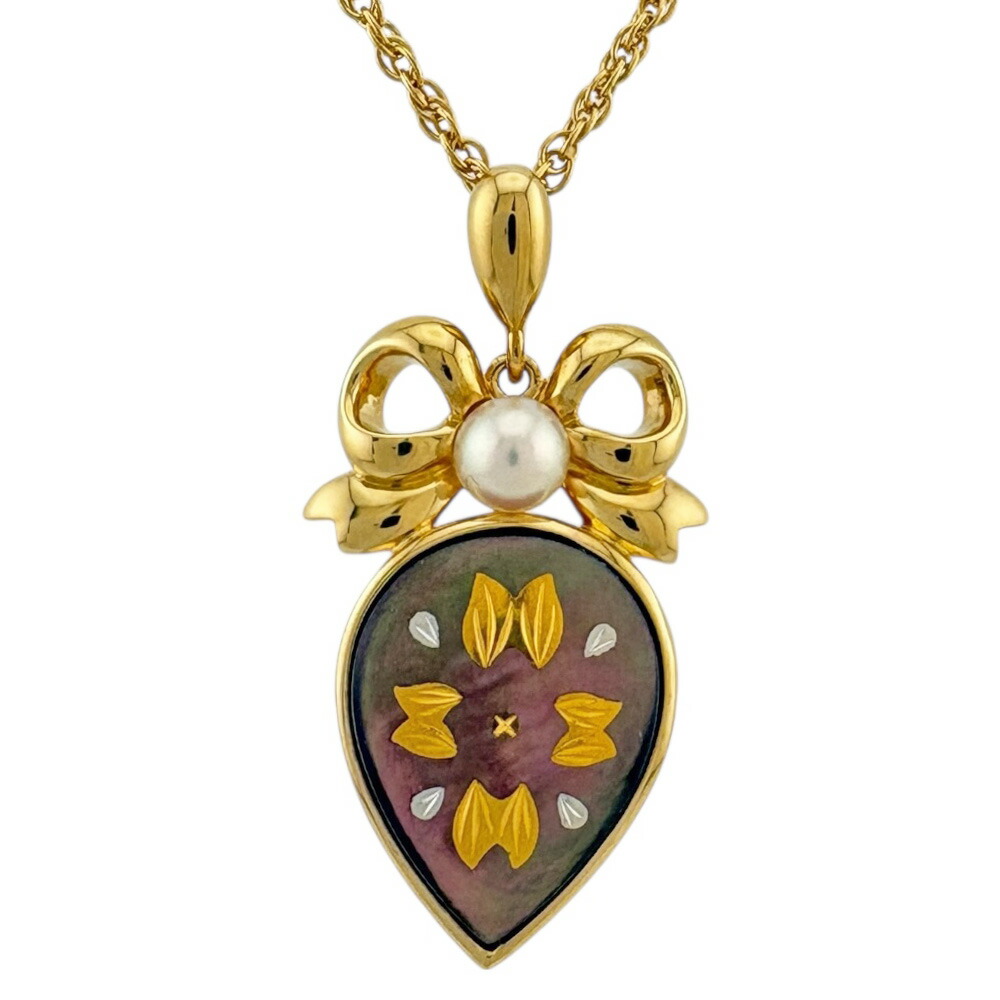 ミキモト ピクウェ ネックレス ミキモト 18金 シェル パール レディース MIKIMOTO 中古|R&K リサイクルキング