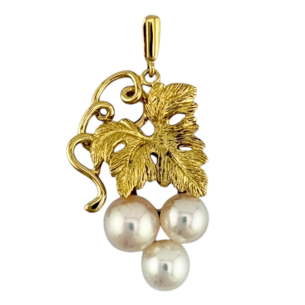 ミキモト ペンダントトップ ミキモト 18金 アコヤパール レディース MIKIMOTO 中古ブドウ