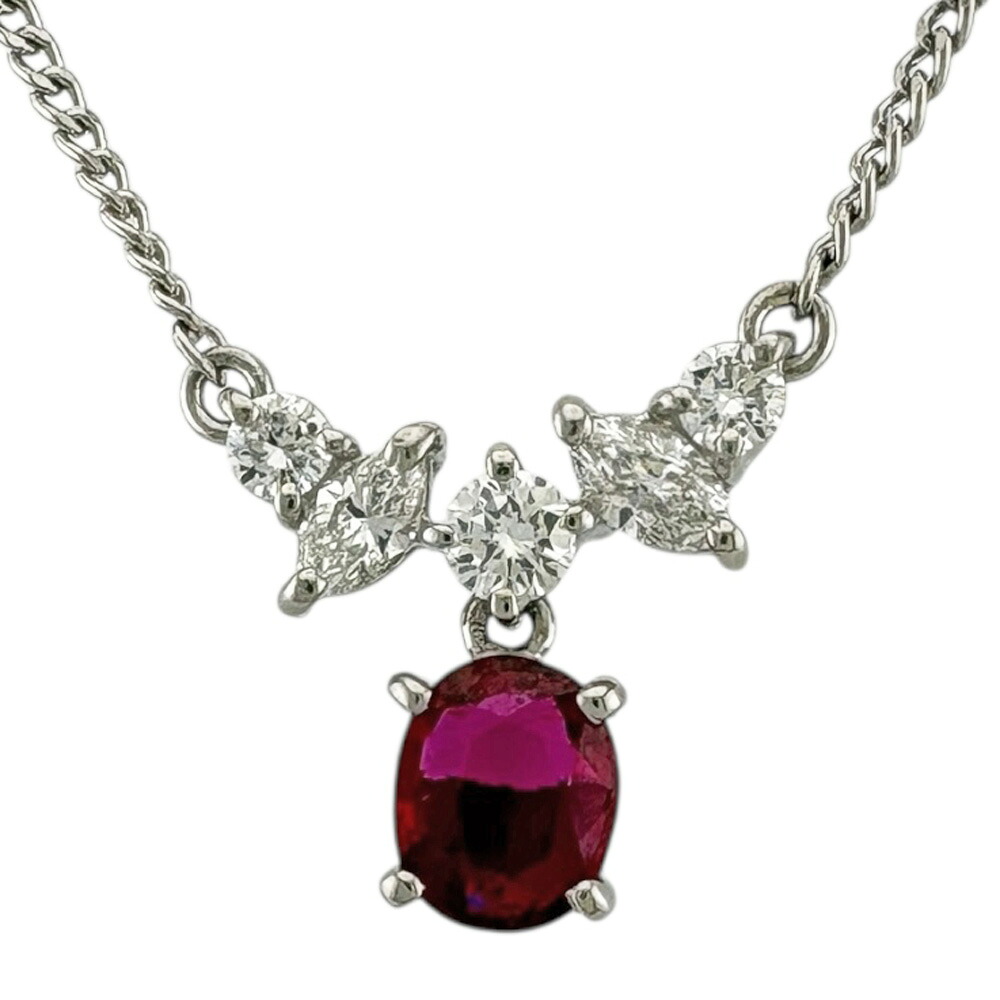 タサキ ネックレス タサキ Pt900プラチナ ルビー 0.65ct ダイヤモンド 0.40ct レディース TASAKI 中古|R&K リサイクルキング