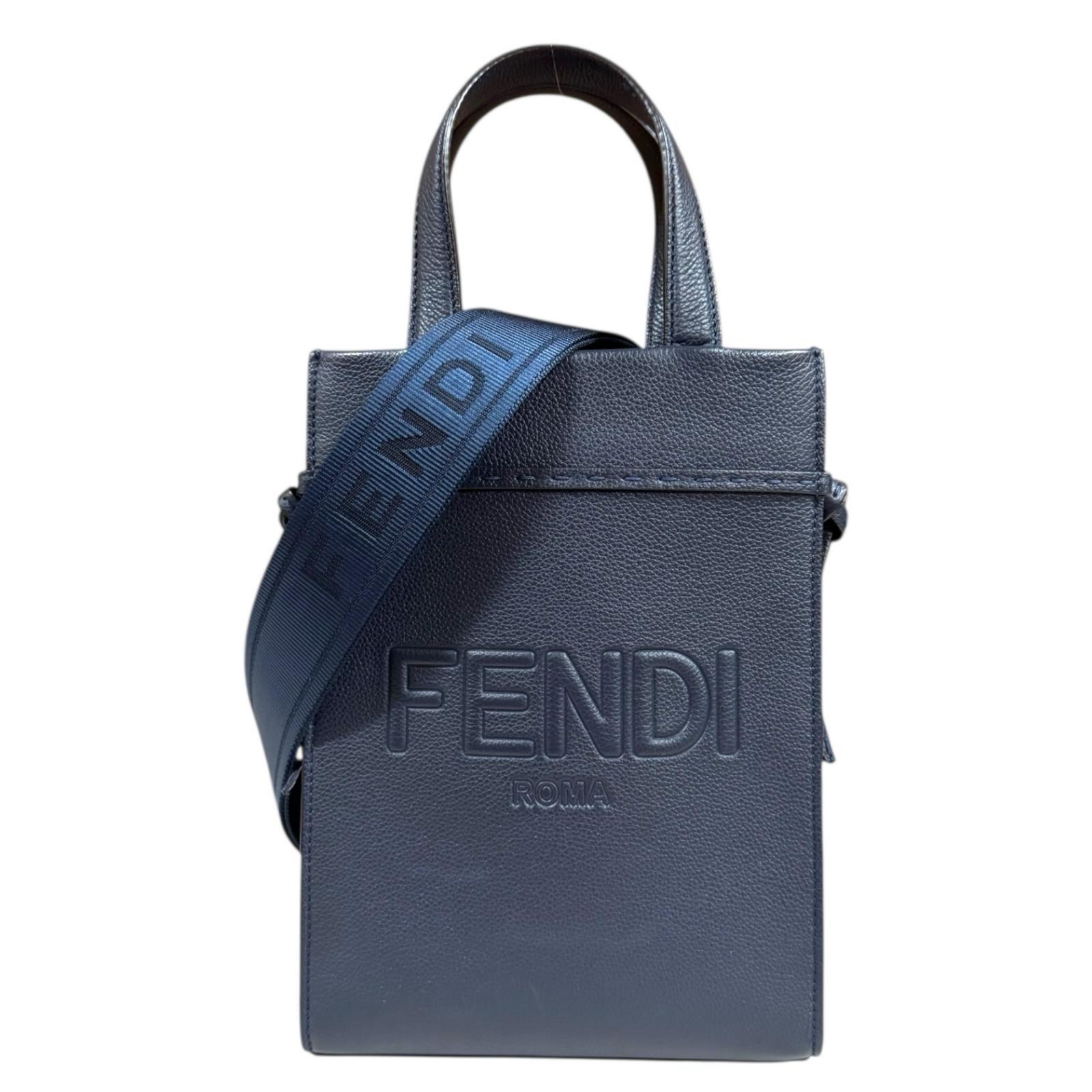 フェンディ ゴートゥーショッパースモール ショルダーバッグ フェンディ なめし革 7VA584 米国海軍 メンズ FENDI 中古2way