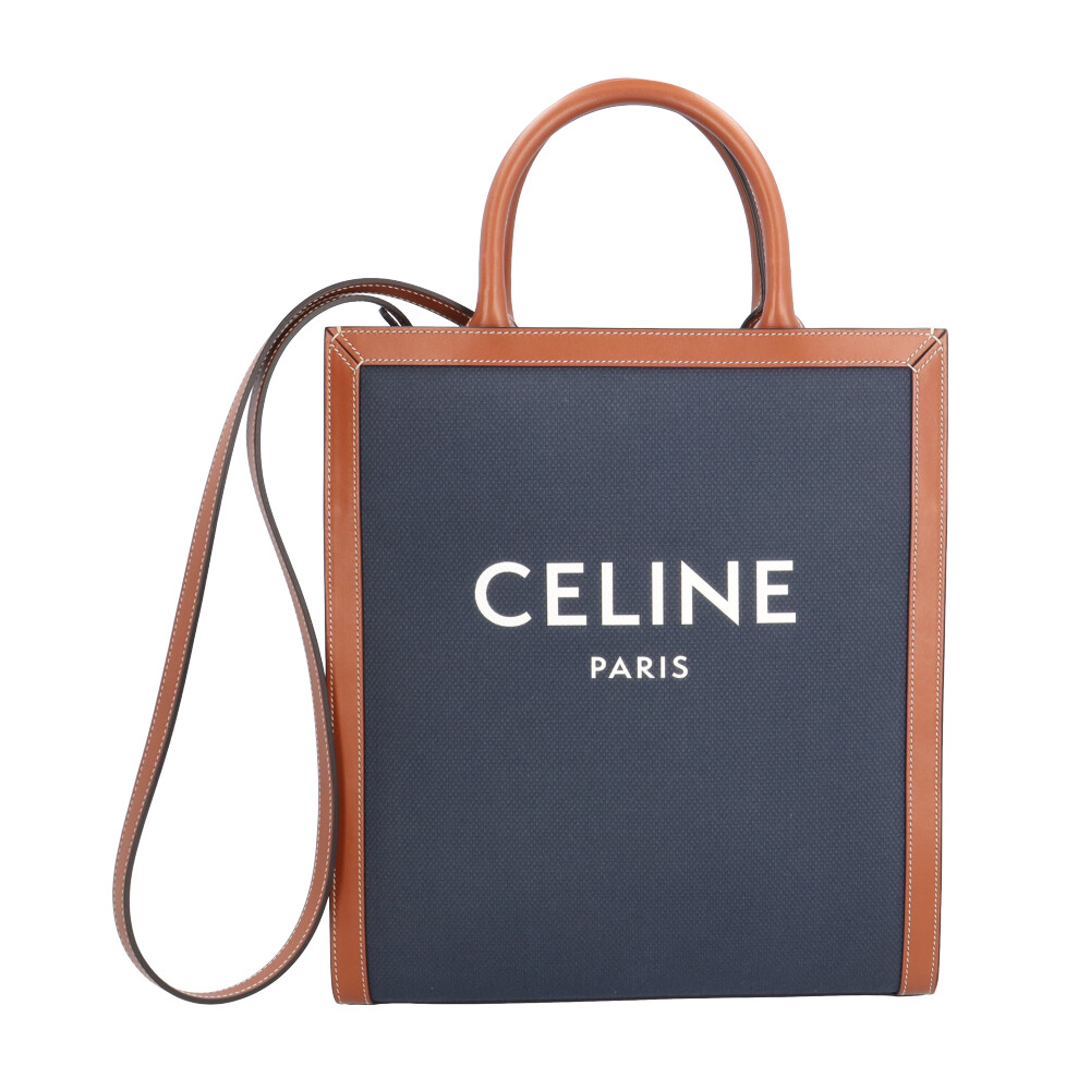 セリーヌ スモールヴァーティカルカバ ショルダーバッグ セリーヌ バッグ キャンバス 192082CSU.07AT ネイビー ユニセックス CELINE 中古2way|R&K リサイクルキング