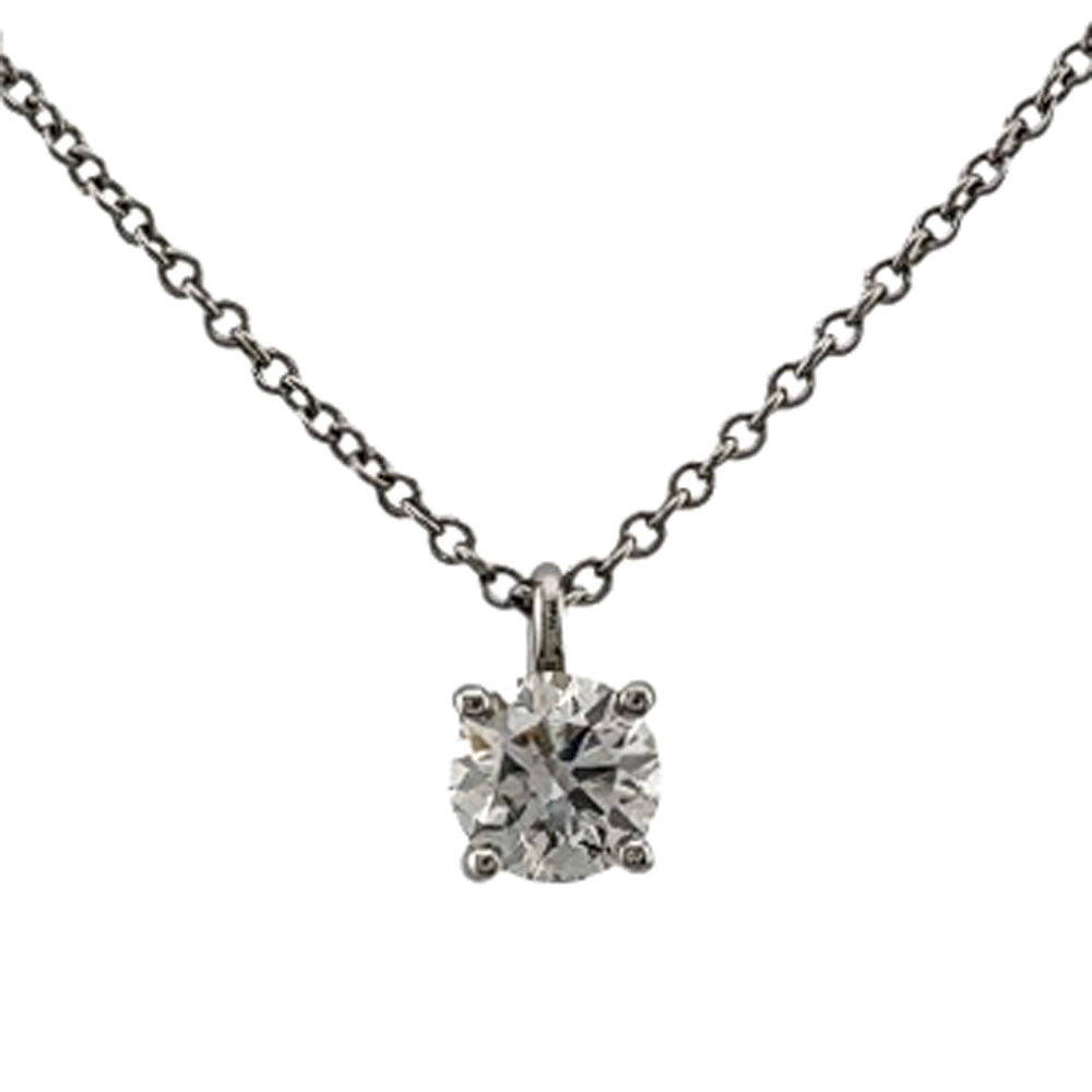 ティファニー ソリティア ネックレス ティファニー Pt950プラチナ ダイヤモンド レディース TIFFANY&Co. 中古