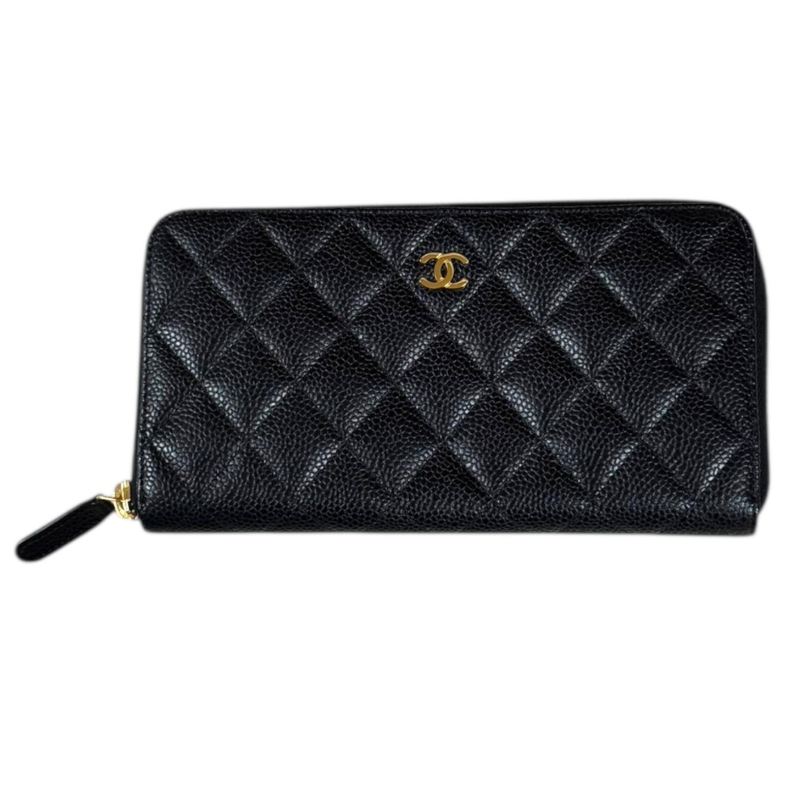 シャネル マトラッセ 長銭入れ シャネル キャビア人はだ A50097 レディース CHANEL 中古