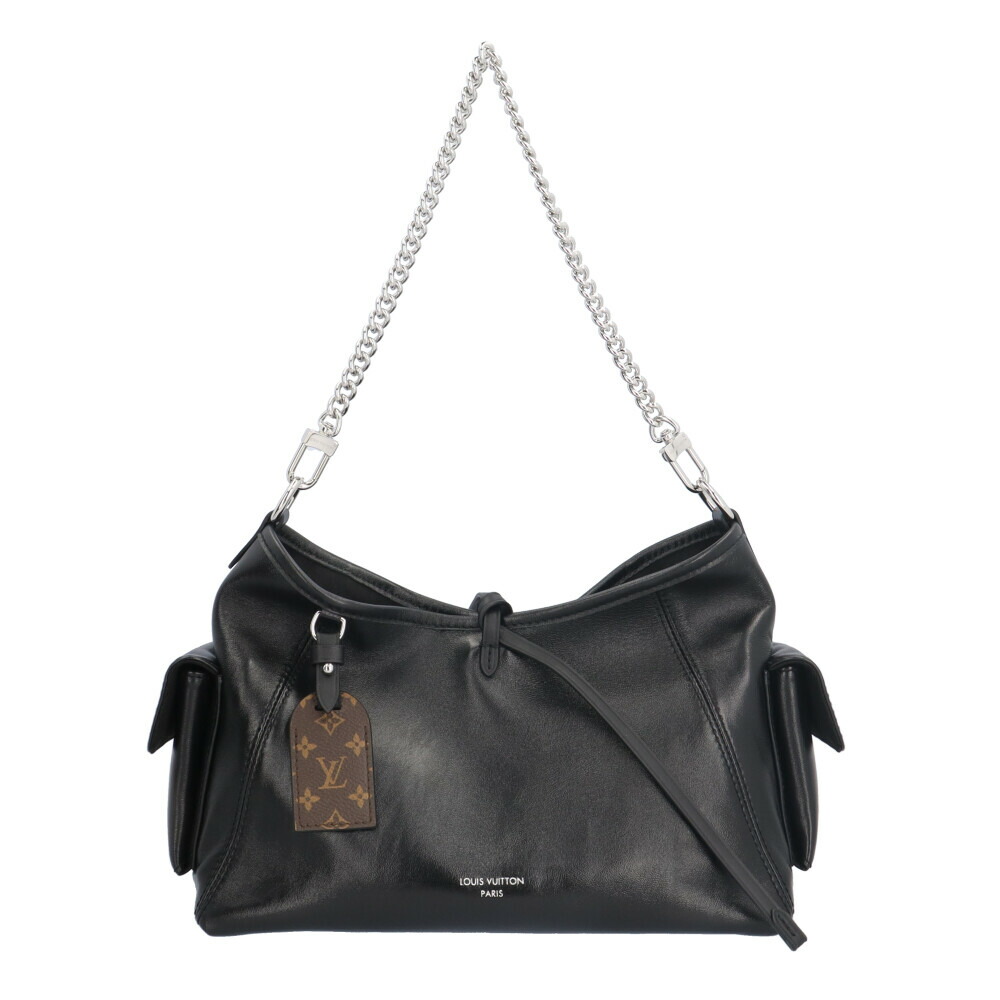 LOUIS VUITTON ルイヴィトン キャリーオール・バイブ BB LVバイブ ショルダーバッグ バッグ ラムレザー ブラック レディース 2341810067653_1_600x600_crop_c